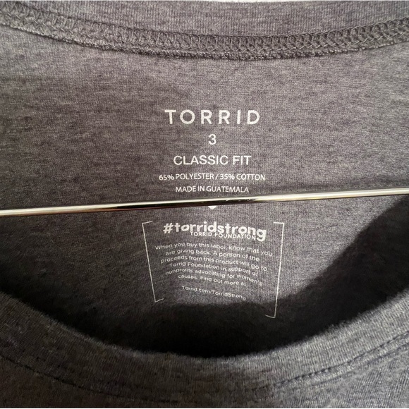Torrid Gray Size 3 Breast Cancer Awareness Gray Graphic Tee NWOT - Picture 6 of 7